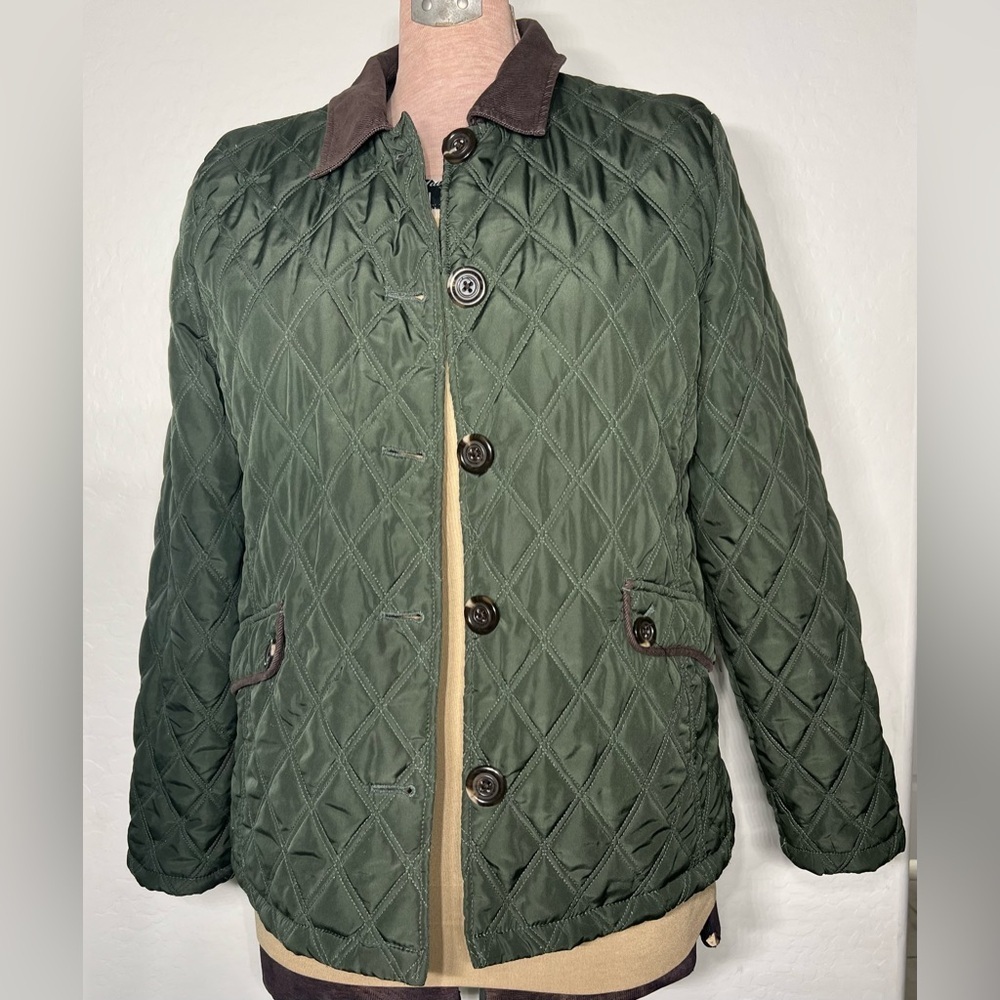 Croft & Barrow Quilted Dark Green Utility Jacket